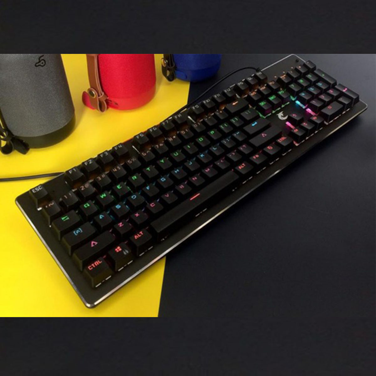 [Hot] Bàn phím cơ gaming k101 cao cấp - bàn phím chuyên game siêu khủng giá rẻ, nhấn 26 phím đồng thời, phím cơ học Cherry MX, chỉnh được độ sáng phím [BSmart]