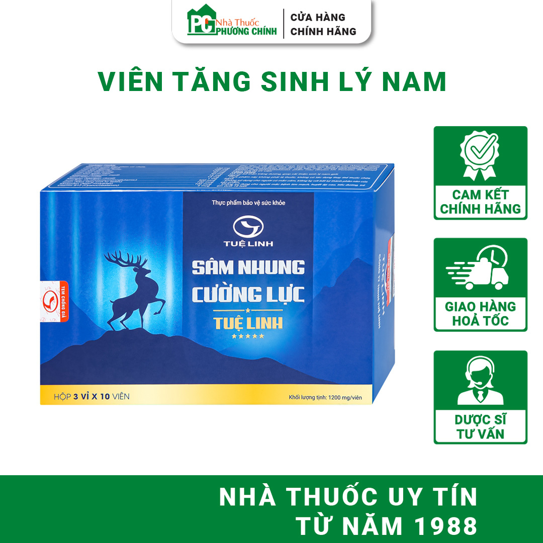 Sâm Nhung Cường Lực Tuệ Linh Giúp Bổ Thận, Tăng Cường Sinh Lực Nam (Hộp 30 Viên)