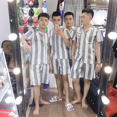 Dang Thanh Fashion Bộ Tù Kẻ Sọc - quần áo phạm nhân kèm ảnh thật ^^ 2020