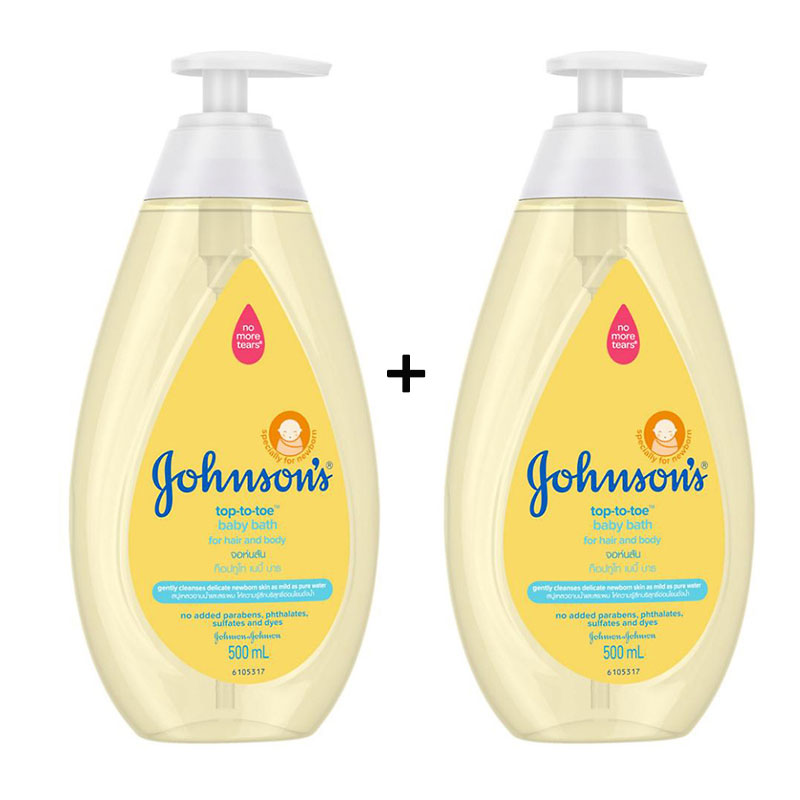 2 chai sữa tắm gội toàn thân cho bé Johnson's top to toe 500ml/chai