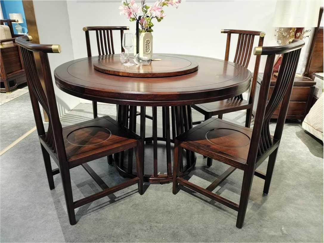 BỘ BÀN ĂN TRÒN 4 GHẾ INDOCHINE CÓ MÂM XOAY 6301 Giá 48,100,000 Đồng*Miễn phí vận chuyển