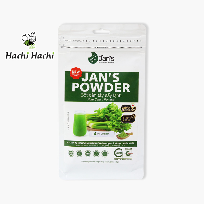 Bột cần tây sấy lạnh Jan s powder 60g 3g x 20 gói - Hachi Hachi Japan Shop