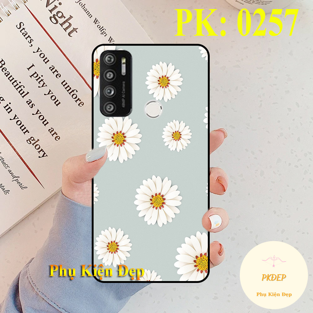 [HCM]Ốp lưng Vsmart Live 4 - Ốp dẻo đen in hình Hoa Cúc Họa Mi- Peaceminusone