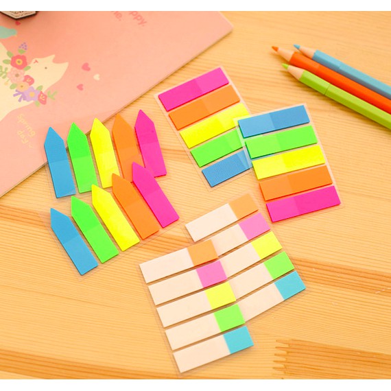 Giấy Ghi Chú Đánh Dấu Trang Nhiều Màu Tiện Dụng Bukao