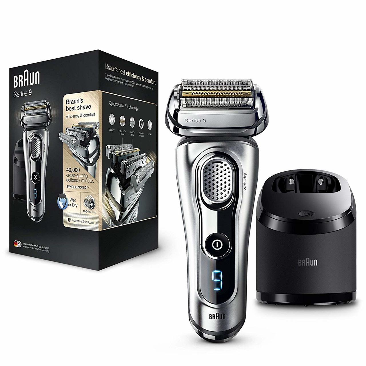 Máy cạo râu Braun Series 9 9290cc Mens Electric Foil Shaver Wet & Dry Travel Case with Clean & Charge System