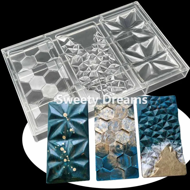 Nhựa Baking Pastry bánh khuôn BONBON bánh kẹo công cụ mật ong hình dạng sô cô la cadny thanh khuôn Polycarbonate sô cô la khuôn