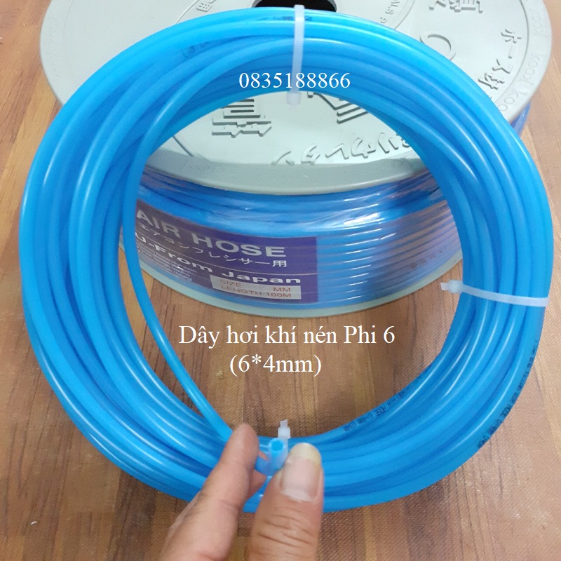 Bán lẻ: 20 mét dây hơi nén khí phi 6 ống hơi khí nén cao cấp japan