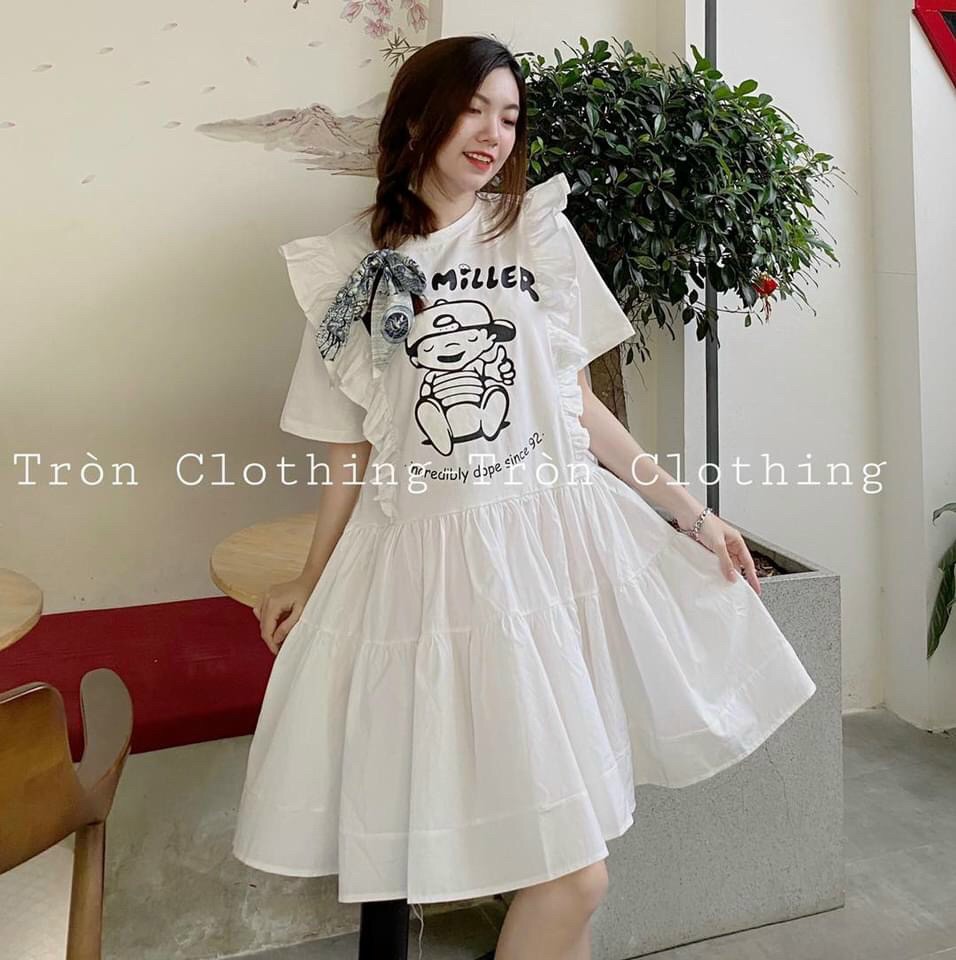 Đầm BABYDOLL form rộng bầu bì bon chen thoải mái