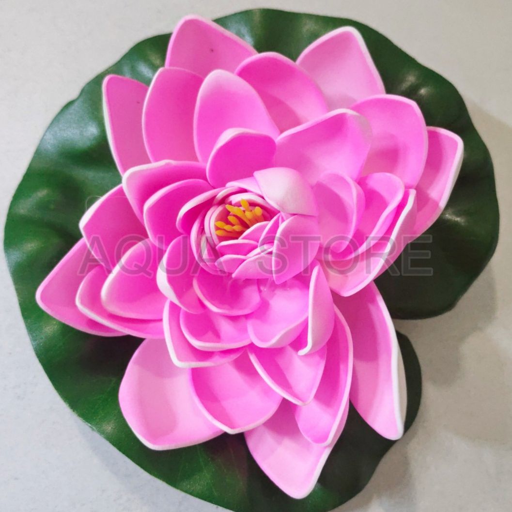 Fake Lotus Flower Water Drop Bowl 18 15cm for Decorating Small Garden Landscapes - 7