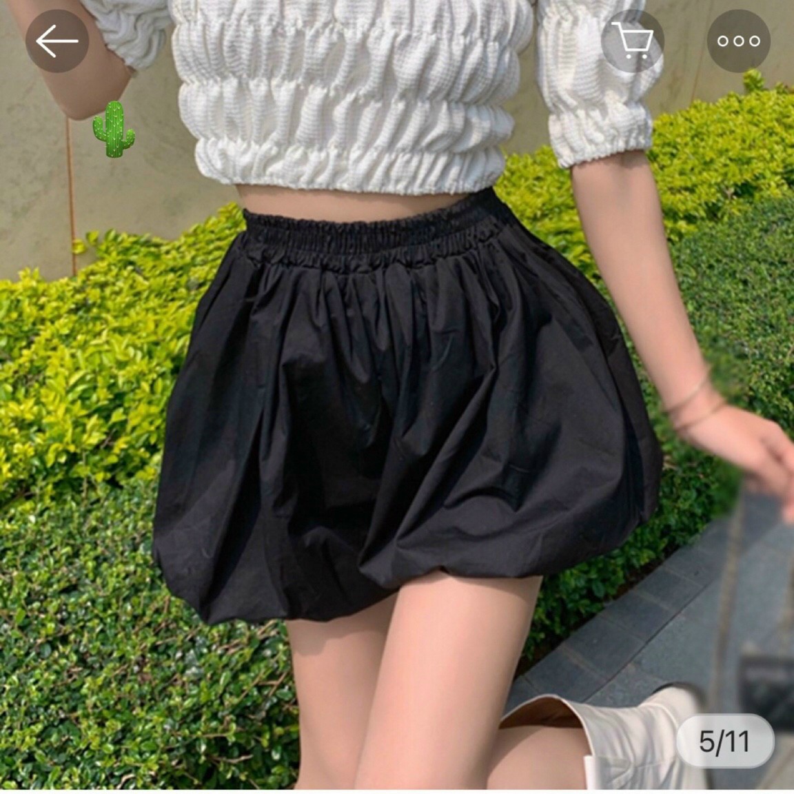 Quần short kate đai giữa nhún co giãn kiểu trái bí cá tinh ttpk0441