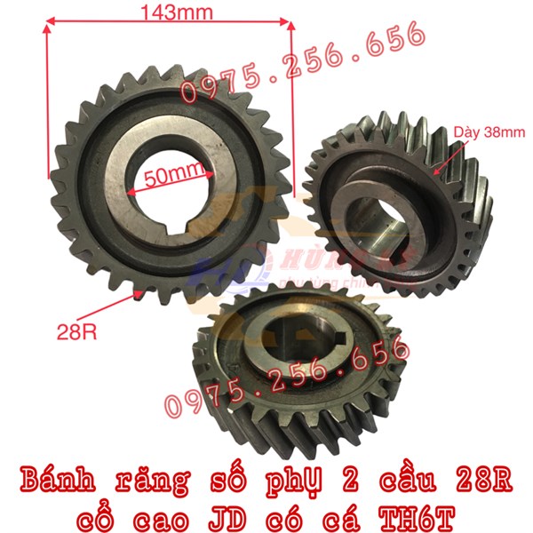 Bánh răng số phụ 2 cầu 28R Cổ Cao JD Có cá TH6T bánh răng ô tô các loại phụ tùng ô tô điện máy Hùng Lỳ