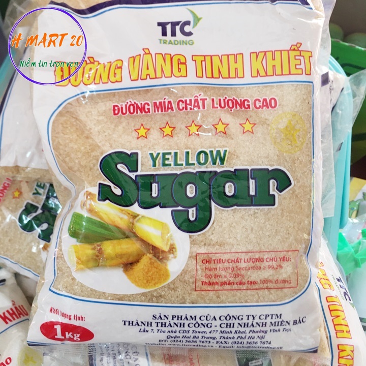 Đường vàng xuất khẩu 1 kg ngọt thanh