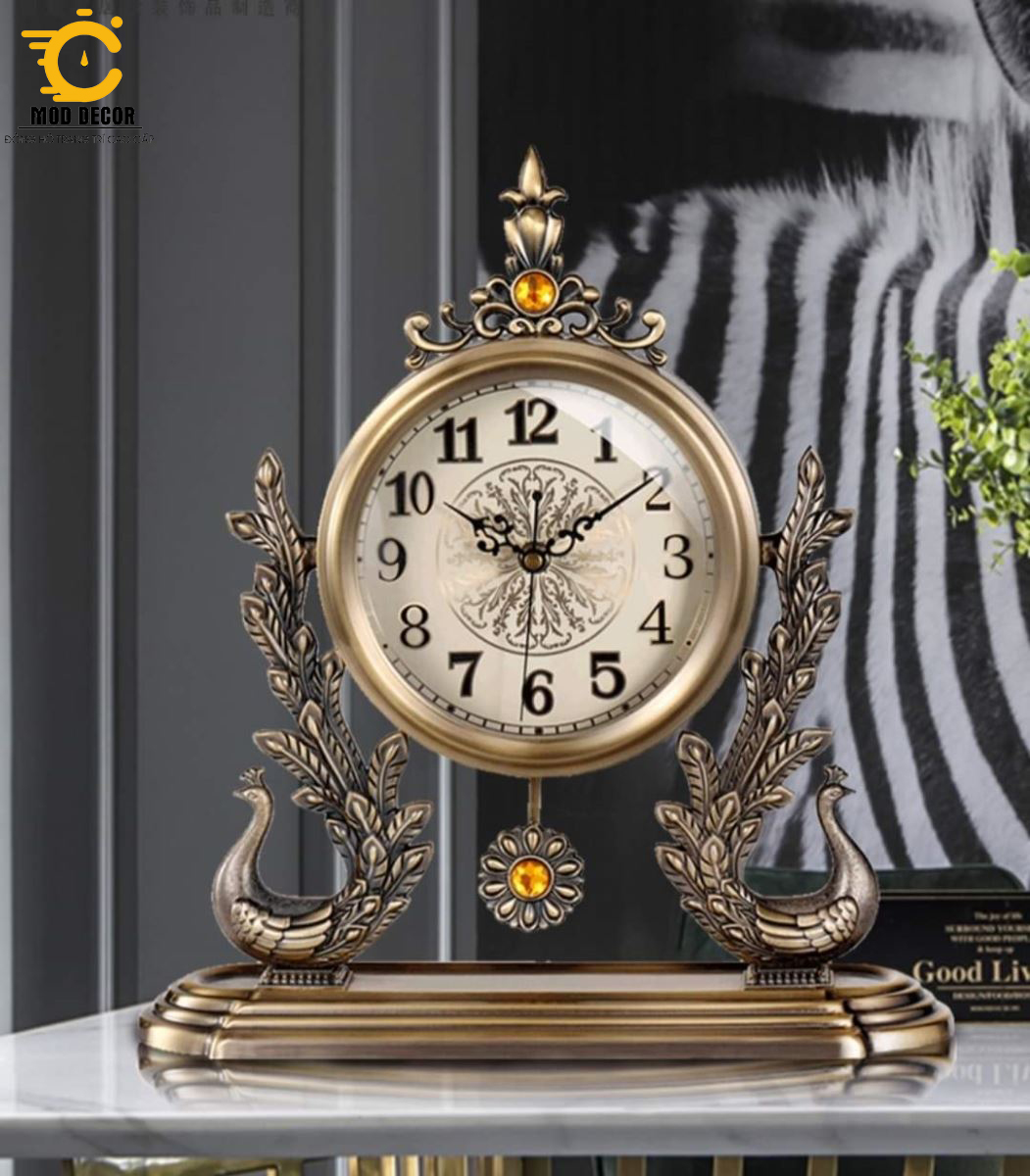 Đồng hồ để bàn decor trang trí cao cấp Mod Decor phong cách hiện đại mã 8319