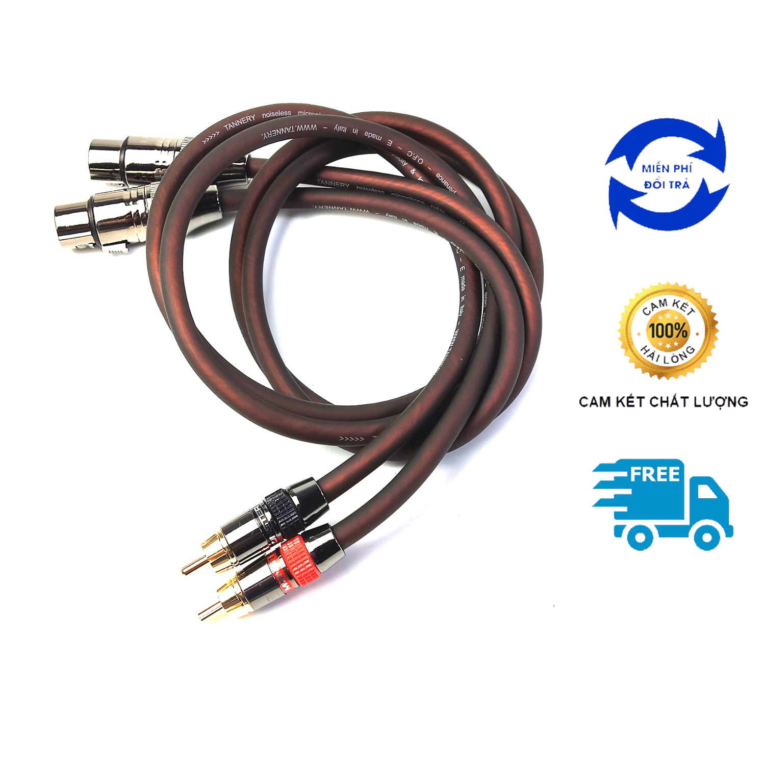 Dây Canon ra AV hoa sen dây Italy Jack canon Liton siêu đẹp Dây dùng cắm mixer vang đẩy amply