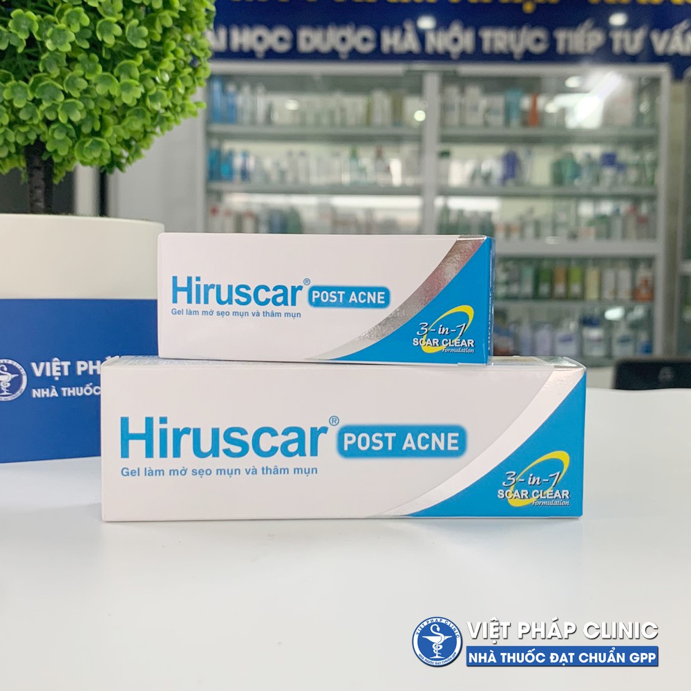 Gel làm mờ sẹo mụn và thâm mụn Hiruscar Post Acne