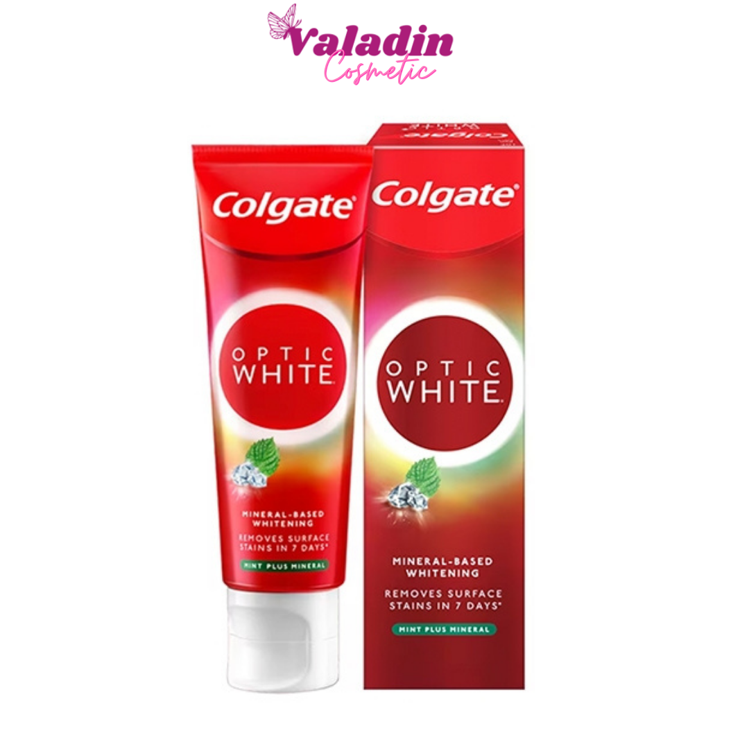 Kem đánh răng trắng răng COLGATE Optic White Plus Shine/Sparkling White 100g Kem đánh trắng răng kem đánh răng Colgate - Valadin