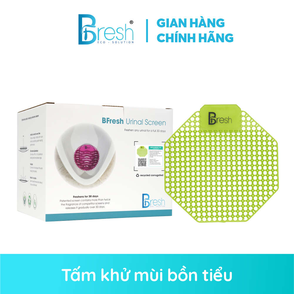 [HCM]Tấm lót khử mùi bồn tiểu nam Rita 3.0 - Hương bạc hà (1 miêng)