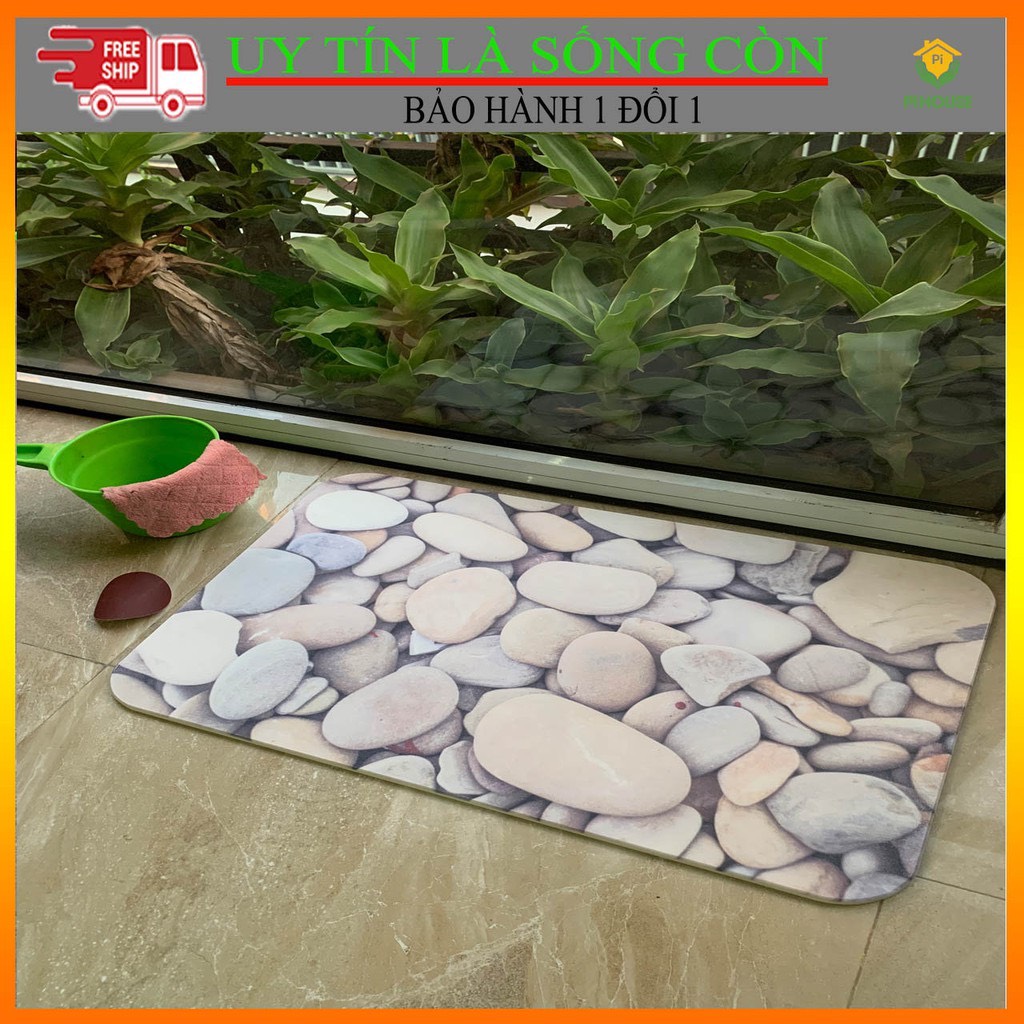 Thảm đá lau chân nhà tắm Thảm đá siêu thấm hút nước siêu nhanh siêu bền