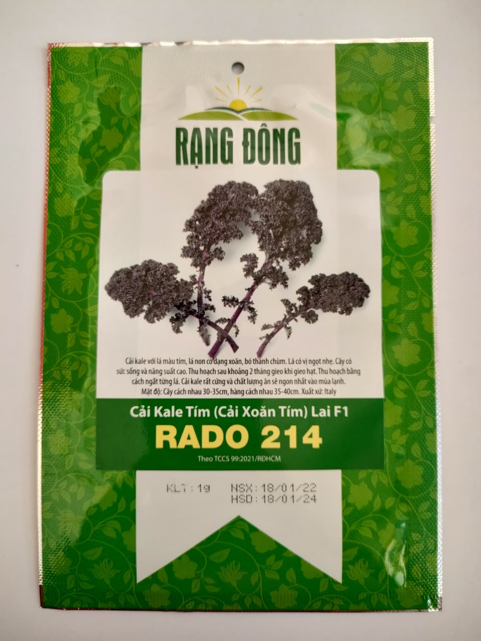 Hạt giống kale tím ( cải xoăn tím ) lai F1 Rạng Đông