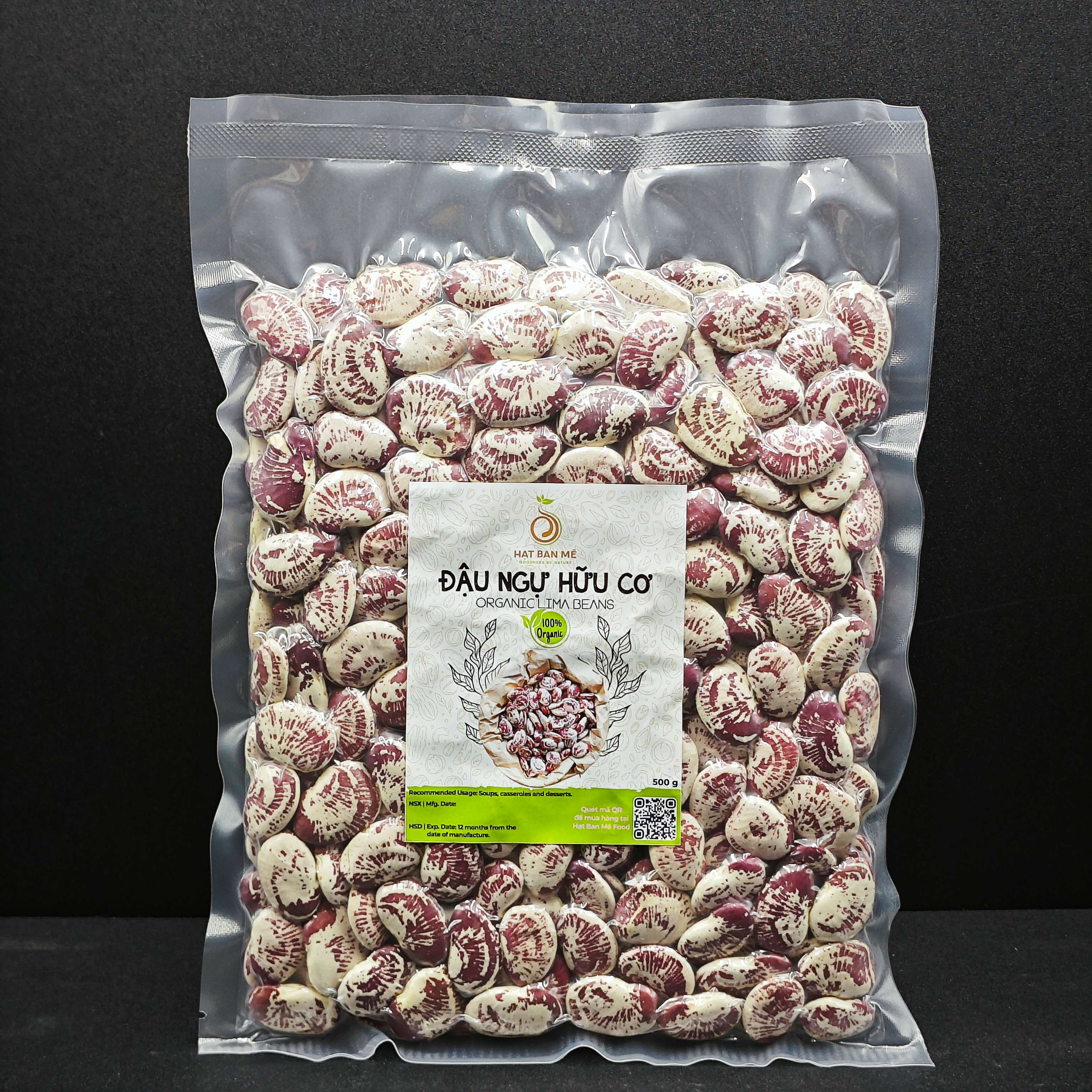 500gram đậu ngự đà lạt thuân chủng hữu cơ tự nhiên - hạt ban mê food