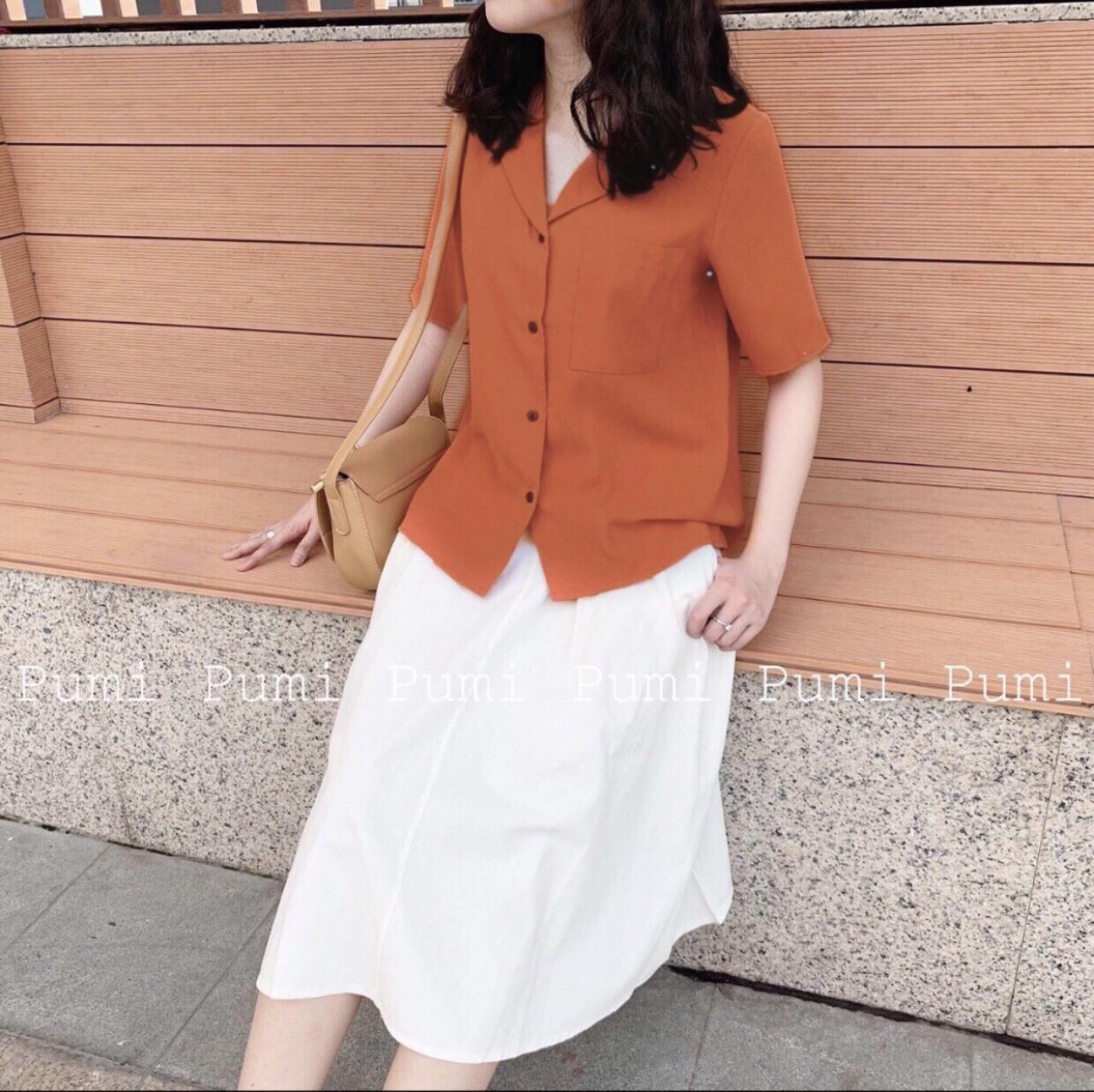 [HCM]Áo sơ mi cổ vet tay ngắn