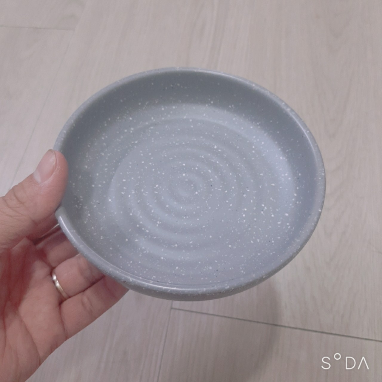 Dĩa tròn DGS 06N nhựa Melamine đĩa nhựa Melami nhám Xám Cao cấp