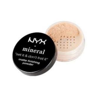 Phấn phủ dạng bột nyx mineral “set it & don’t fret it” matte finishing powder mfp02