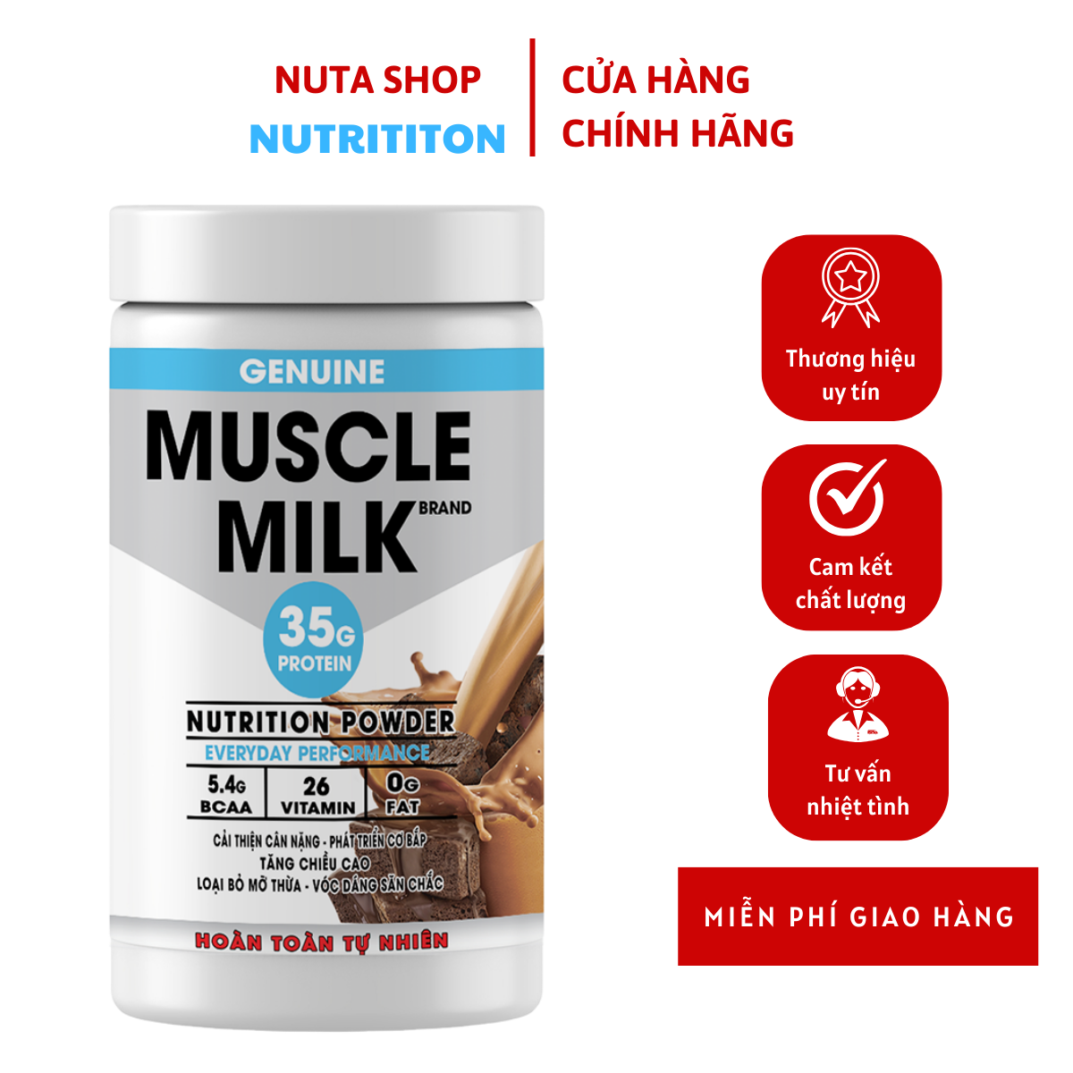 SỮA TĂNG CÂN, TĂNG CƠ CHÍNH HÃNG DINH DƯỠNG BỘT SỮA DÀNH CHO NGƯỜI GẦY và SỮA ĂN KIÊNG MUSCLE MILK 1000 Gram