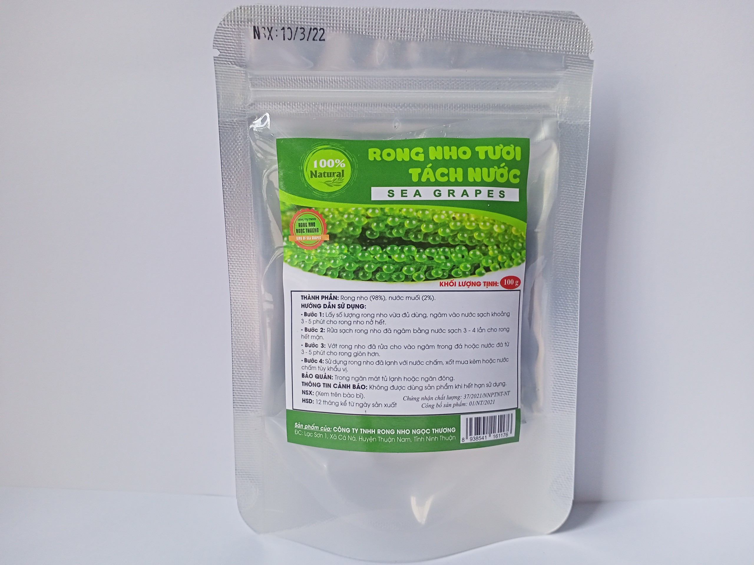 [GIÁ SỐC 100gr] Mua 1 Gói Rong Nho Tươi Tách Nước [100gr/gói, nở 300gr rong tươi]. Mua Từ 10 Gói Được Tặng Kèm 3 Gói Sốt Mè Rang 15ml/gói. Mua Càng Nhiều Càng Tiết Kiệm.