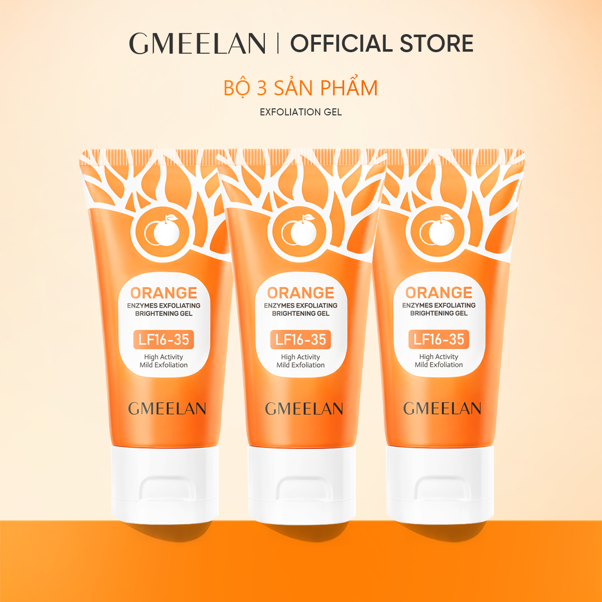 3PCS GMEELAN ORANGE EXFOLIATING Gel Tẩy Tế Bào Chết 50g*3