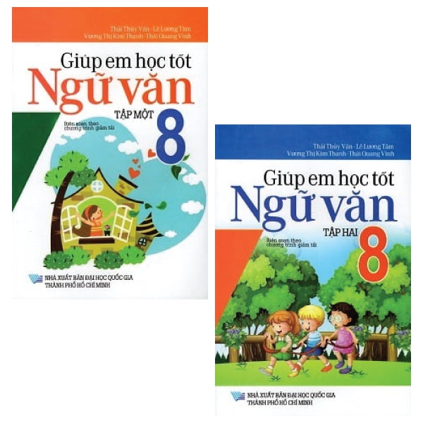 Fahasa - combo sách hay giúp em học tốt ngữ văn lớp 8: tập 1 + 2