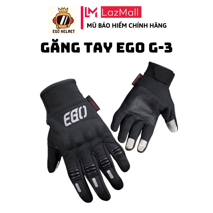 Găng tay ego emg-3 kháng nước dài ngón chính hãng - ego helmet store