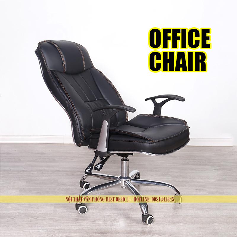Ghế Giám đốc da PU, ngả lưng thư giãn, kiểu dáng trẻ trung, hiện đại, BH 12 Tháng