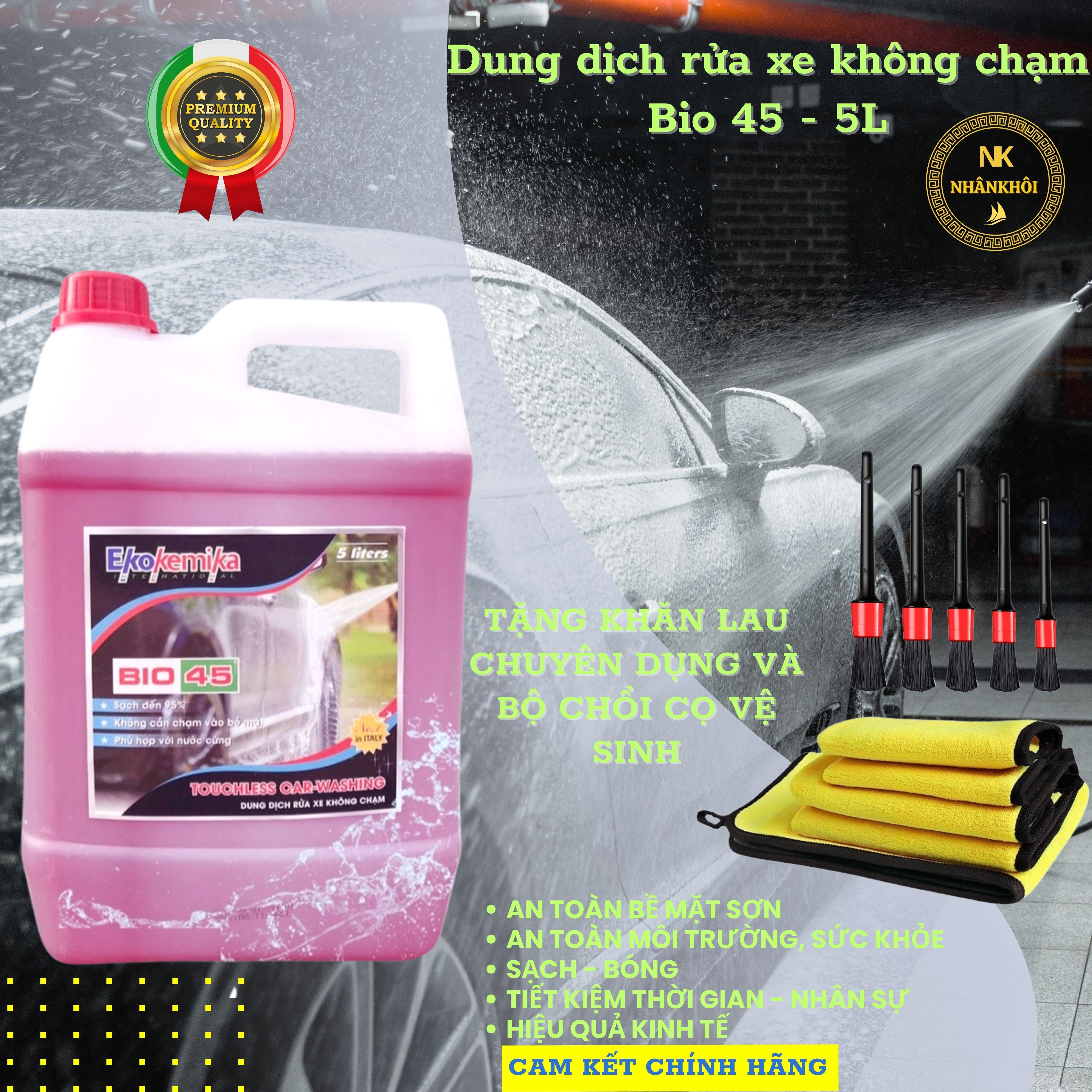 Dung dịch rửa xe không chạm - Nước rửa xe bọt tuyết - Ekokemika