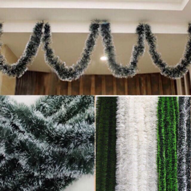 Dây kim tuyến đuôi chồn trang trí noel, trang trí giáng sinh