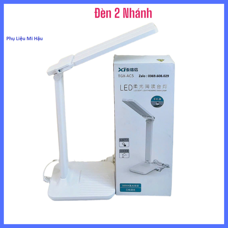 Đèn Led 2 Nhánh Thông Minh Để Bàn 3 Chế Độ Sáng,Đèn Nối Mi,Học Chống Cận Thị Có 2 Nhánh Bảo Vệ Mắt Cảm Ứng, Đèn Để Bàn Làm Việc,Đọc Sách_M i Hậu