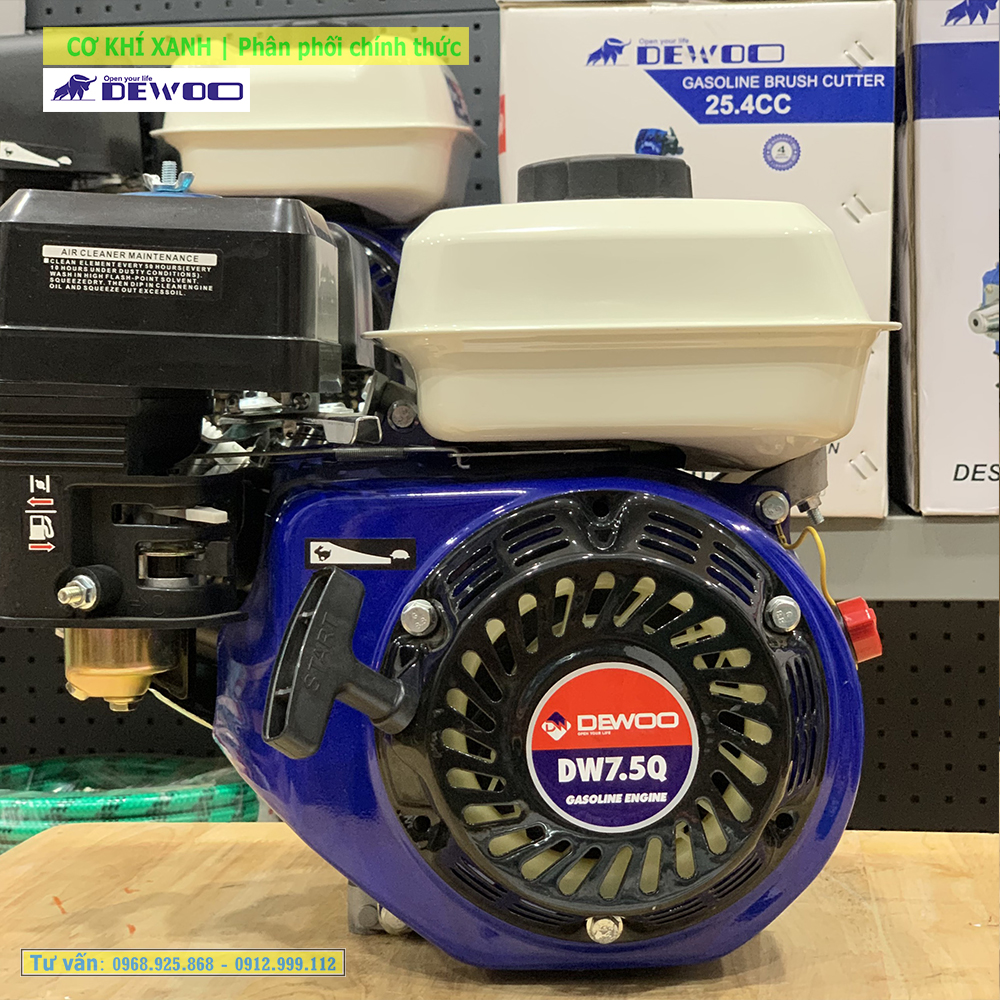 Động cơ chạy xăng - Máy nổ xăng 7.5HP Dewoo Model DW7.5Q