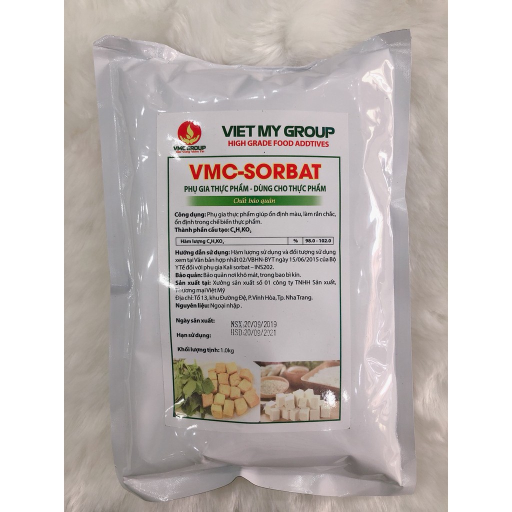 1kg vmc sorbate chất bảo quản thực phẩm an toàn - potassium sorbate