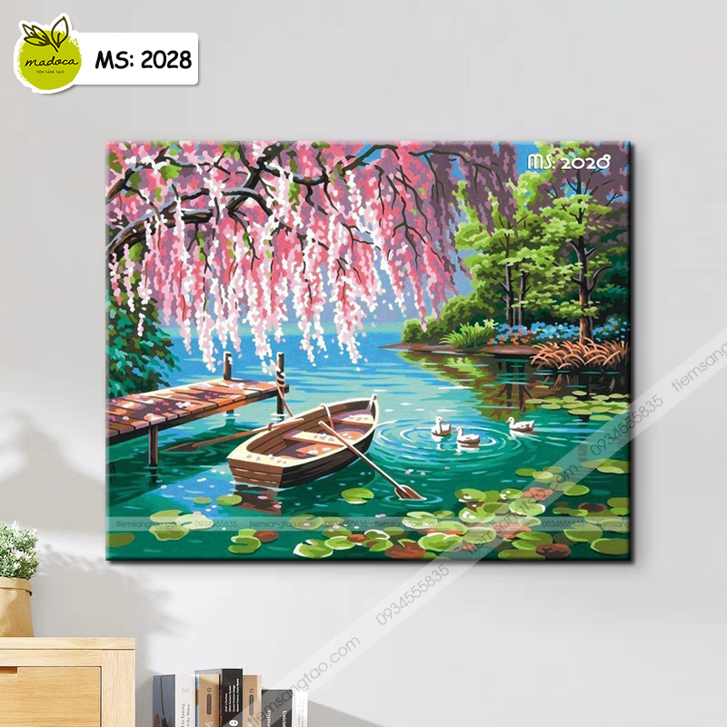 Tranh tô màu theo số dòng sông thơ mộng T2028