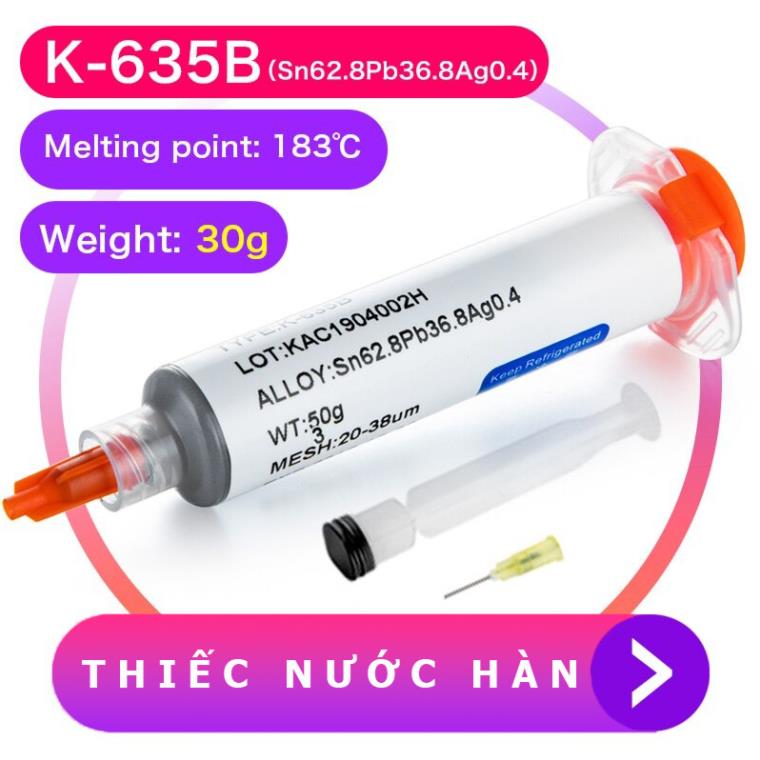 Thiếc Nước Hàn Đa Năng - Chuyên dùng hàn linh kiện điện tử vào bản mạch