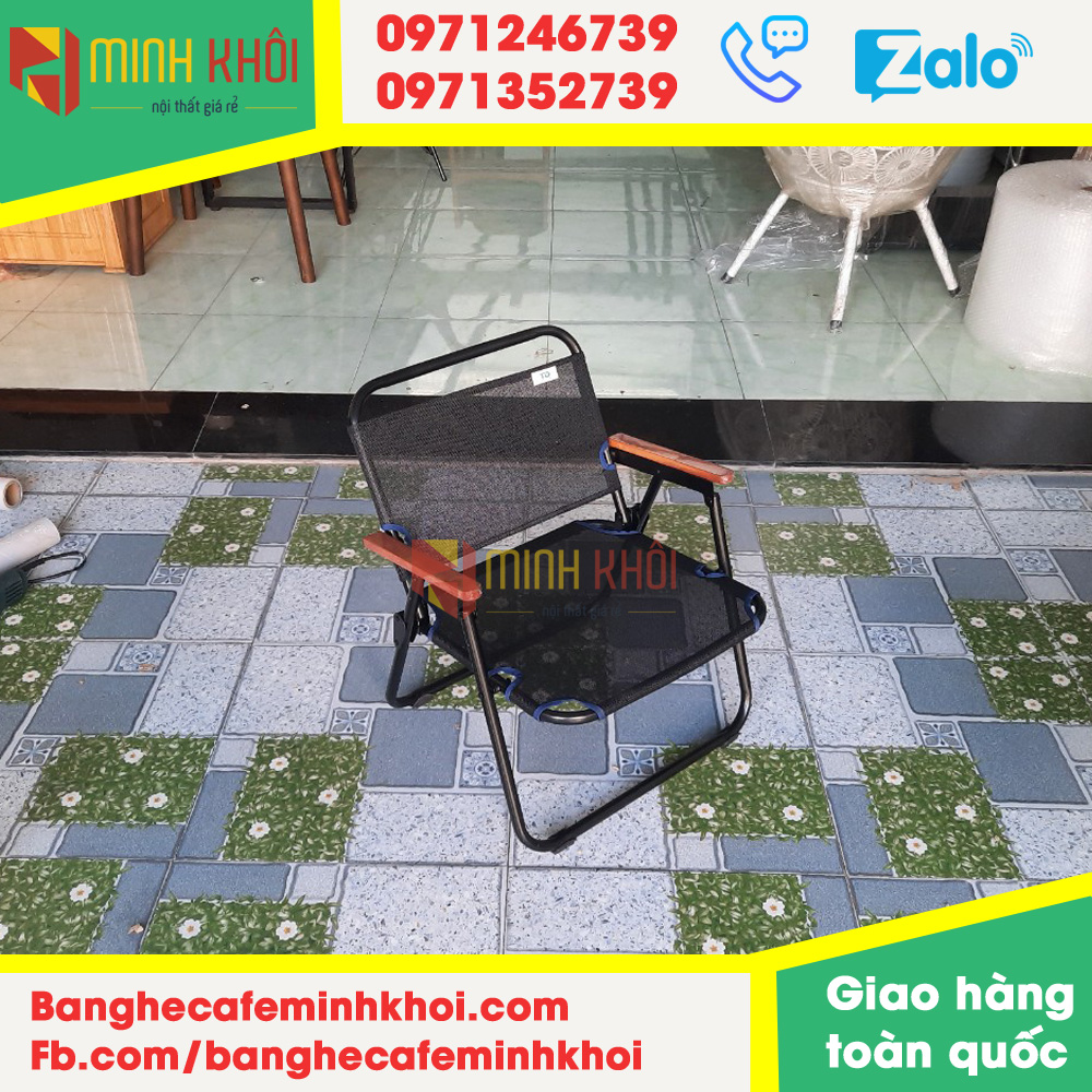 Ghế xếp tay gỗ quán cafe, trà sữa, ghế xếp Camping giá rẻ