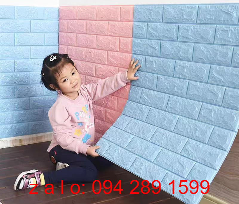 10 tấm xốp dán tường màu xanh ngọc giả gạch 3D dán tường , mua miếng xốp giả gạch ốp dán tường bán giá rẻ sỉ, tấm xốp dán tường