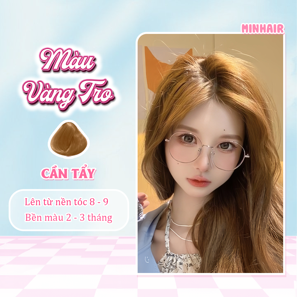 Thuốc nhuộm tóc Vàng, Thuốc nhuộm tóc Vàng Tro, Minhair