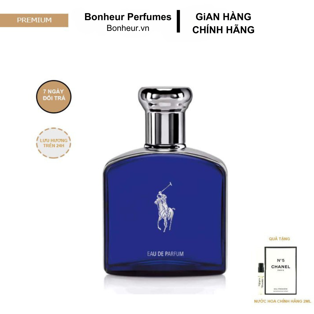 Nước hoa nam Ralph Lauren Polo Blue Parfum 125ml - Lịch Lãm - Lưu Hương Lâu