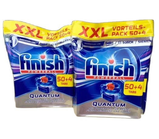Viên rửa chén bát finish 54 viên quantum - tích hợp 14 tính năng trong 1 viên