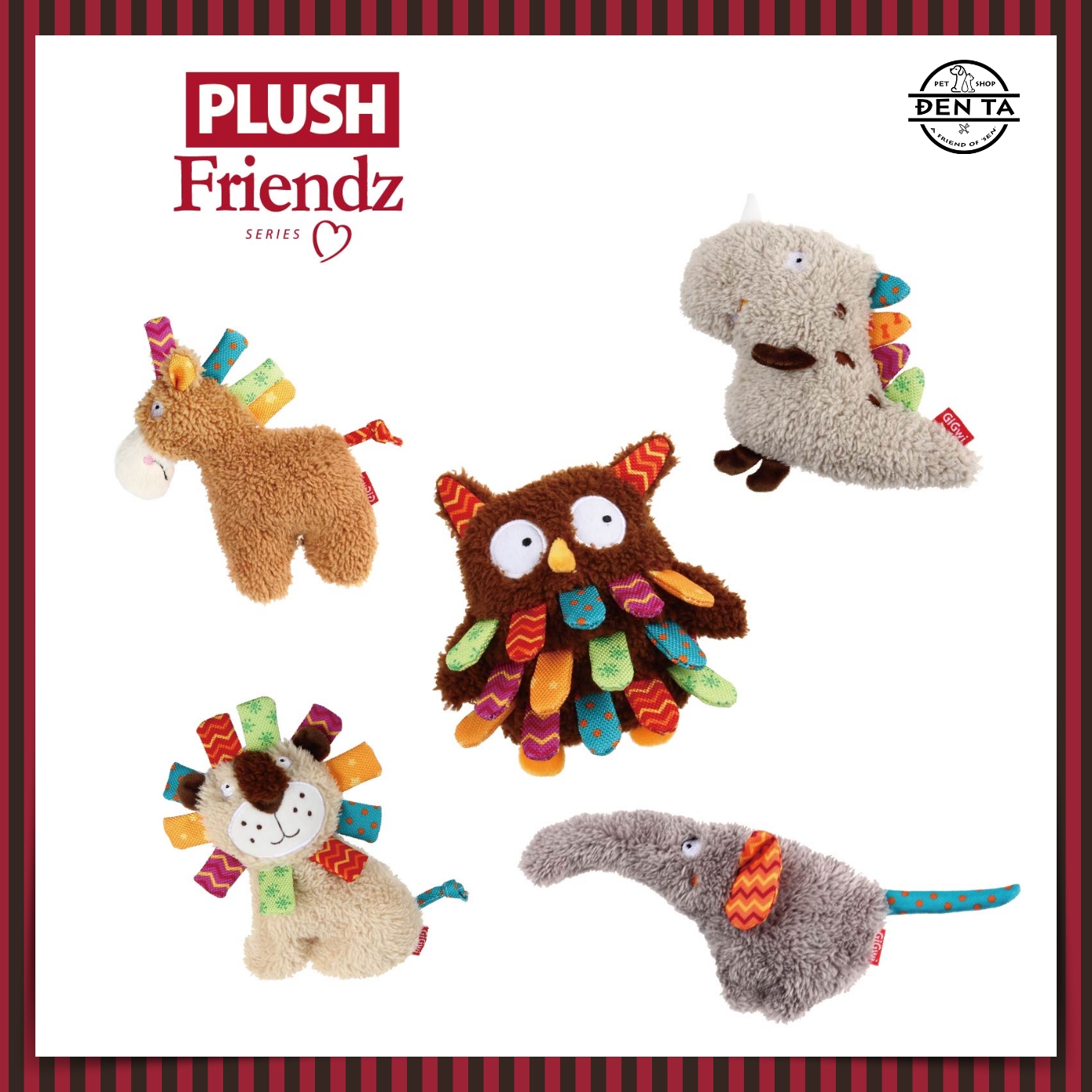 GiGwi Đồ chơi thú nhồi bông chút chít cho chó – Đen Ta pet shop