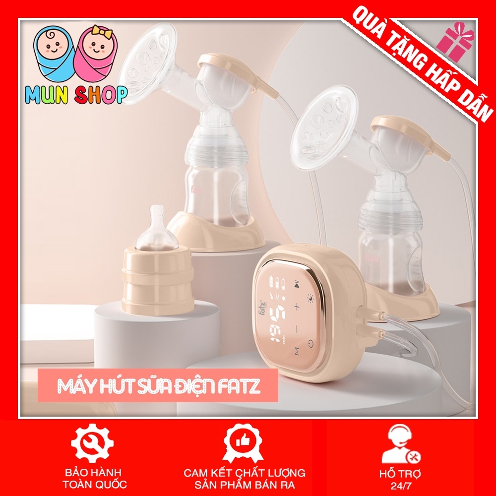 Máy Hút Sữa Điện Đôi Fatz RESONANCE  - Có Matxa - Có Pin Sạc - Hút Kiệt Sữa - 9 Cấp Độ - BẢO HÀNH CHÍNH HÃNG