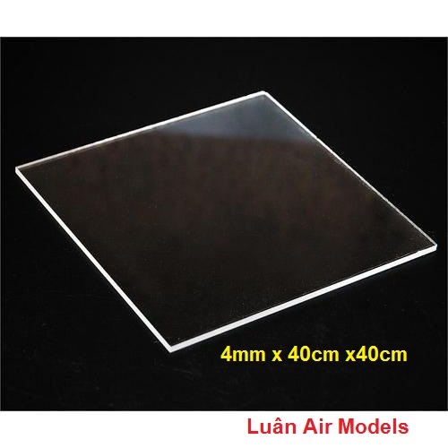 [HCM][4mm 40x40cm] Tấm nhựa mica cứng trong suốt làm hồ cá chuồng kính hộp kính kính khung ảnh kính ốp biển số xe chế đồ chơi sáng tạo mô hình thủ công trang trí (VA157 TP) - Luân Air Models
