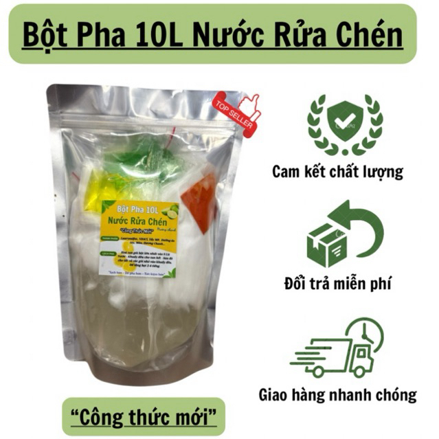BỘT PHA NƯỚC RỬA CHÉN 10 LÍT - BỘT PHA NƯỚC RỬA CHÉN TẠI NHÀ, TIẾT KIỆM CHI PHÍ - BỘT PHA NƯỚC RỬA CHÉN, RỬA XE TIỆN LỢI