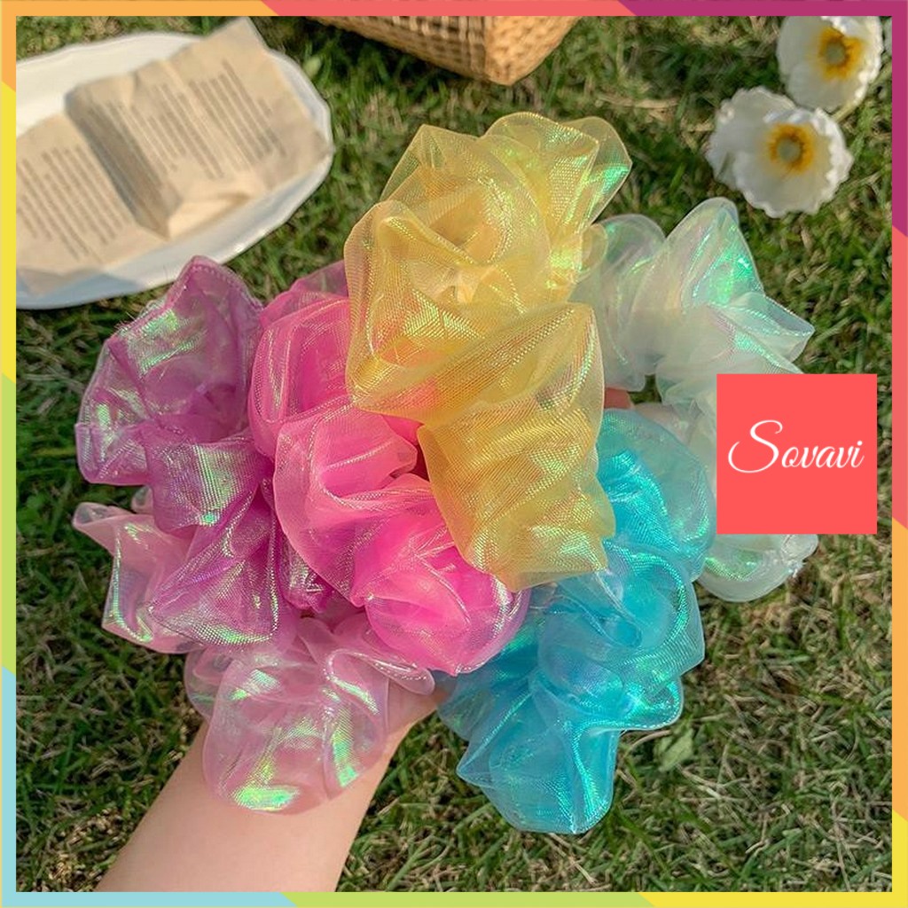 Cột tóc, buộc tóc vải scrunchies siêu hot hit T024 Sovavi